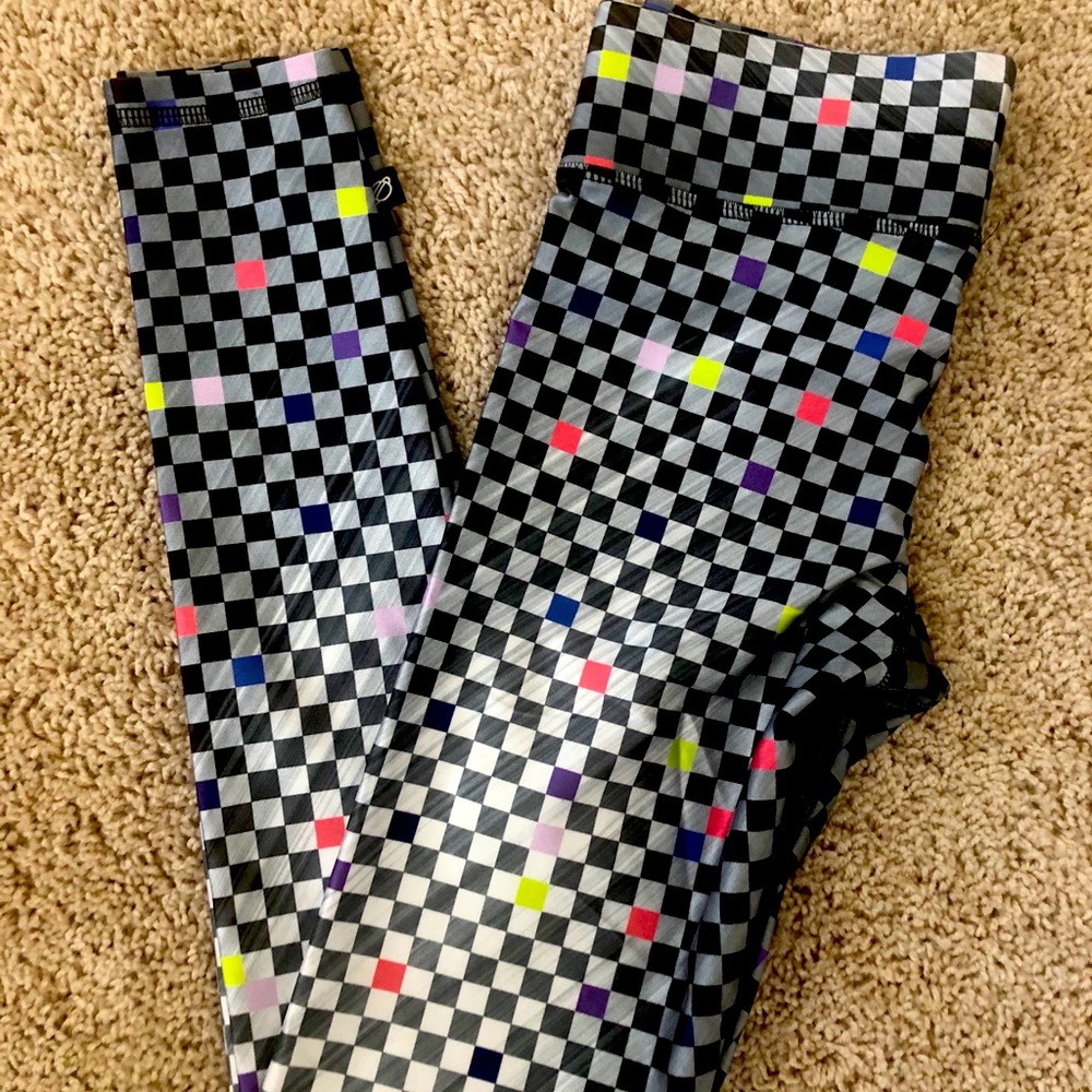 NWT Terez checkered high waisted leggings M